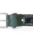 Robert Charles Woven Leather Belt | 1105 Forest Green