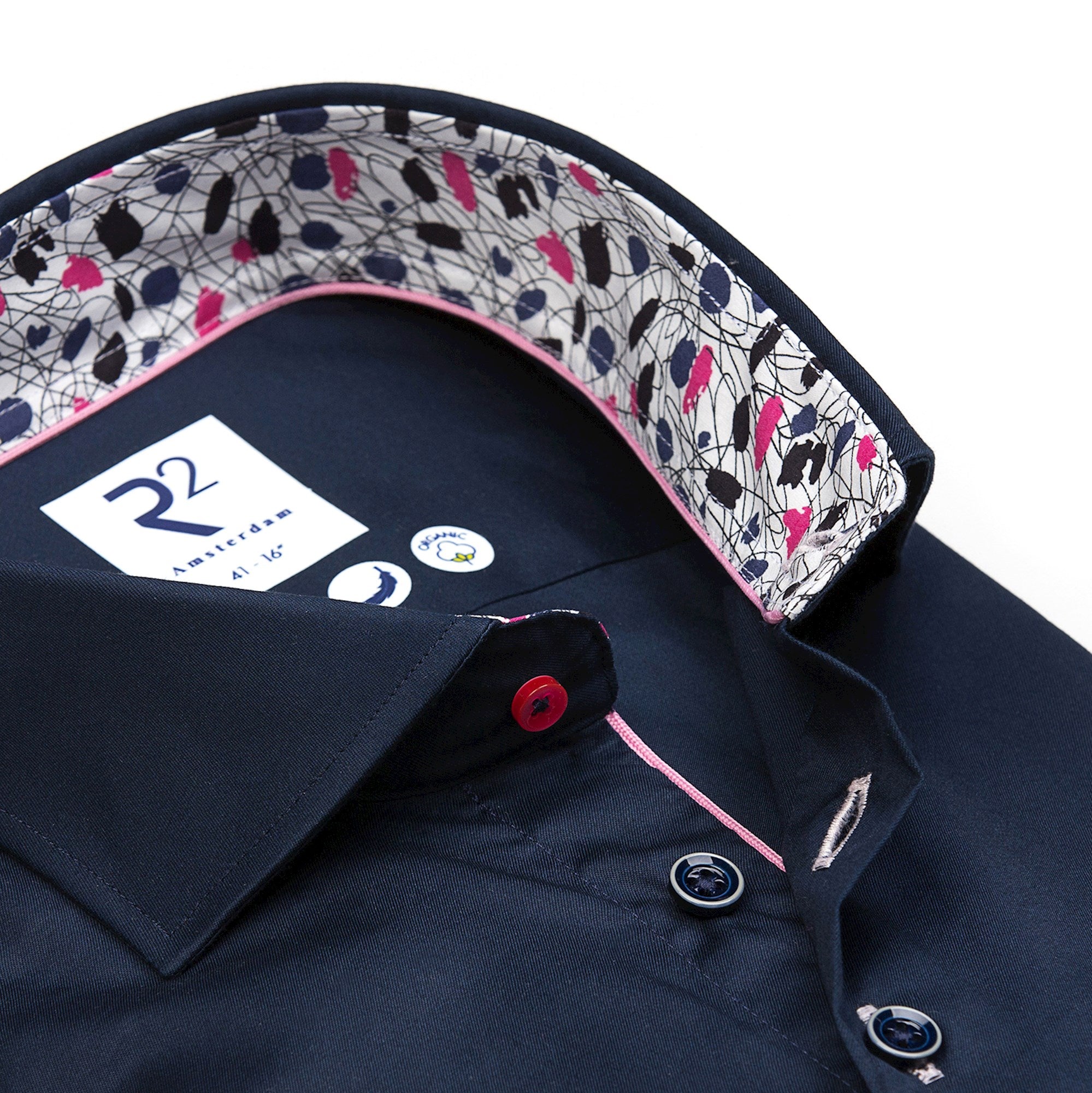 R2 Amsterdam Long Sleeve Shirt | Navy Liberty