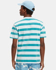 Scotch & Soda Wide Stripe Tee| Blue Green