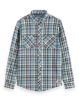 Scotch & Soda Archive Flannel Shirt | Blue Red Check