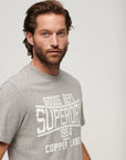 Superdry Copper Label Workwear Tee | Steel Grey Grindle