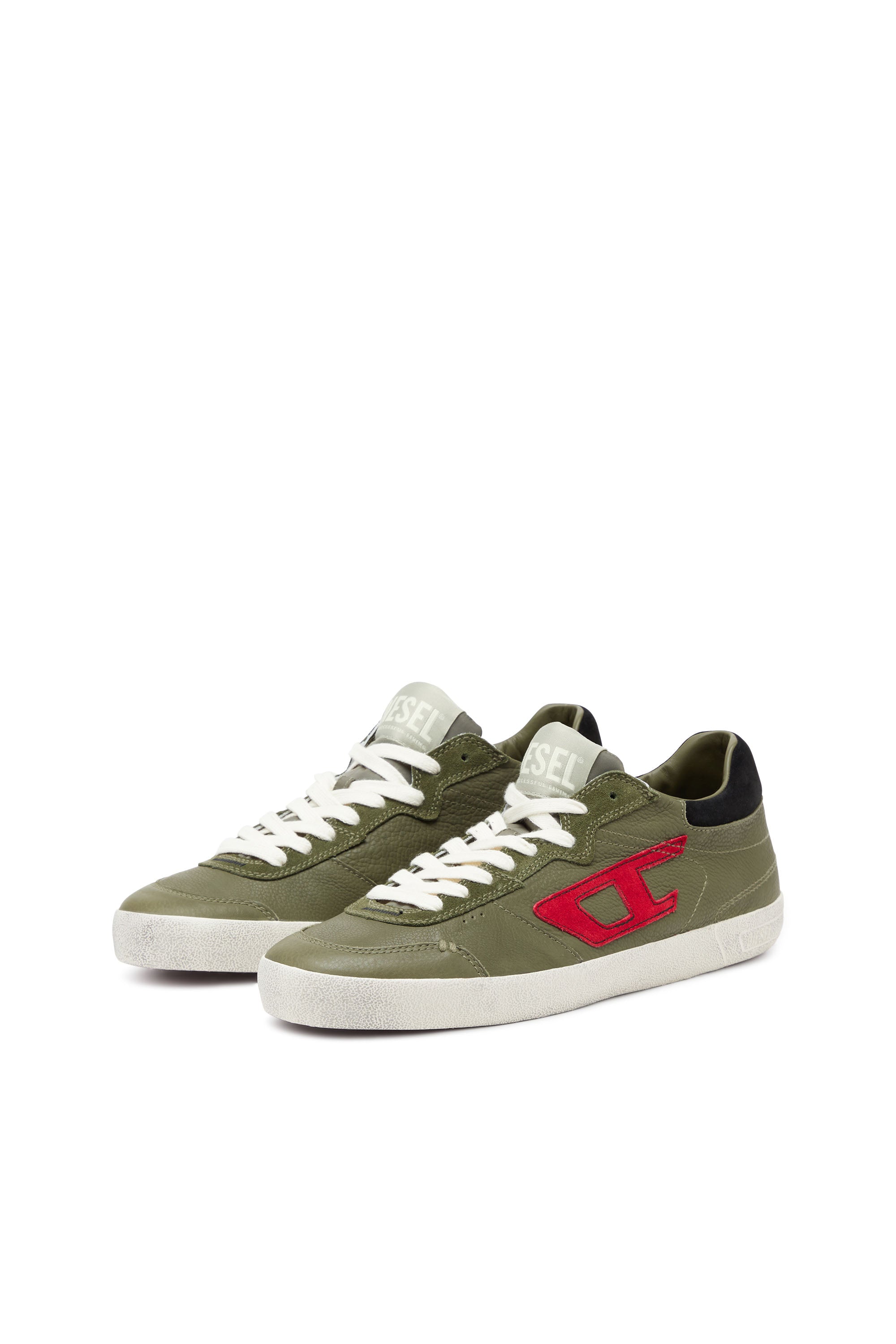 Diesel S-Leroji Low Top Sneaker | Olive/Red