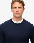 Superdry Cotton Cashmere Jumper | Carbon Navy Marle