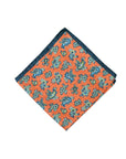 Monti Castello Silk Pocket Square | Satsuma Lime Paisley