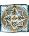 Monti Castello Silk Pocket Square | Washed Mandala