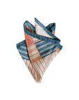 Monti Castello Silk Pocket Square | Vintage Patchwork Blocks