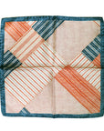 Monti Castello Silk Pocket Square | Vintage Patchwork Blocks