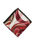 Monti Castello Silk Pocket Square | Retro Pink Swirl