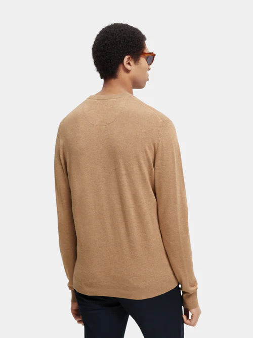 Scotch &amp; Soda Essential Crew Neck | Camel Melange