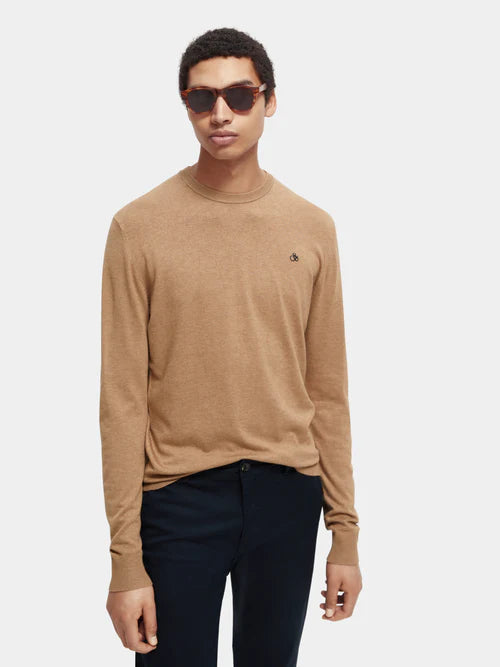 Scotch &amp; Soda Essential Crew Neck | Camel Melange