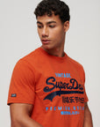 Superdry Classic Vintage Logo Heritage T-Shirt | Denim Rust Orange