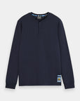 Scotch & Soda Henley Long Sleeve T-Shirt | Night