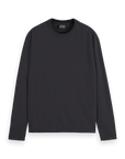 Scotch & Soda 3 Crosses Long Sleeve T-Shirt | Black