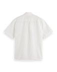 Scotch & Soda Short Sleeve Pintuckt Shirt | Bright White