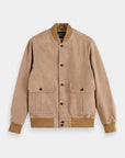 Scotch & Soda Suede Bomber Jacket | Seastone