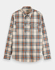 Scotch & Soda Yarn-Dyed Flannel Check Shirt | Beige