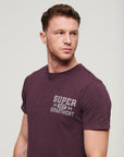 Superdry Athletic College Graphic T-Shirt | Fig Purple