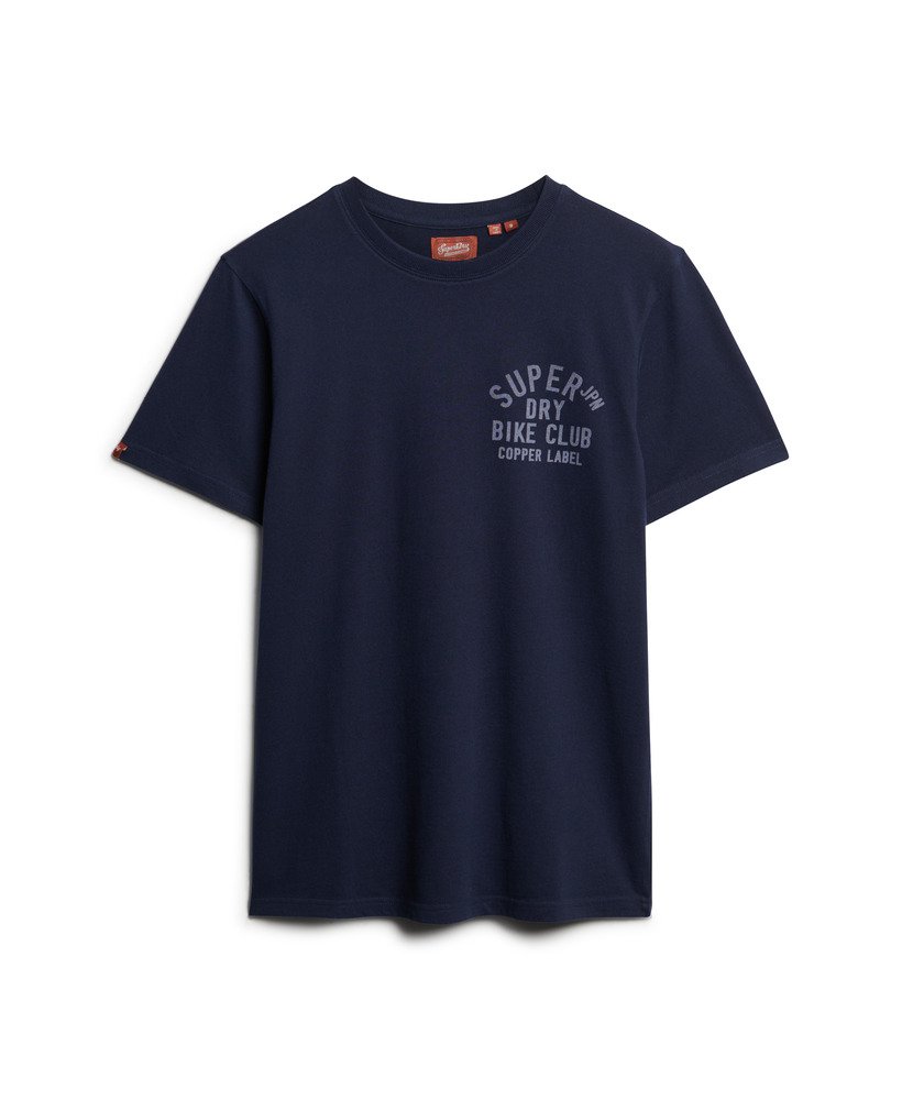 Superdry Copper Label Chest Graphic T-Shirt | Blue Navy Marle