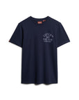 Superdry Copper Label Chest Graphic T-Shirt | Blue Navy Marle