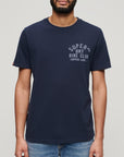 Superdry Copper Label Chest Graphic T-Shirt | Blue Navy Marle