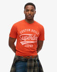 Superdry Copper Label Script T-Shirt | Rust Orange