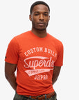 Superdry Copper Label Script T-Shirt | Rust Orange