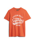 Superdry Copper Label Script T-Shirt | Rust Orange