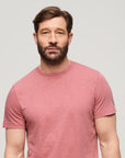 Superdry Crew Neck Slub Short Sleeved T-Shirt | Rose Pink