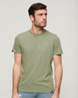 Superdry Crew Neck Slub Short Sleeved T-Shirt | Sea Spray Green