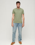 Superdry Crew Neck Slub Short Sleeved T-Shirt | Sea Spray Green