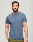 Superdry Crew Neck Slub Short Sleeved T-Shirt | Slate Blue