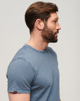 Superdry Crew Neck Slub Short Sleeved T-Shirt | Slate Blue