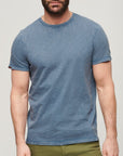 Superdry Crew Neck Slub Short Sleeved T-Shirt | Slate Blue