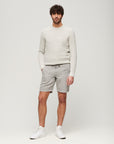 Superdry Linen Drawstring Shorts | White/Grey