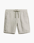 Superdry Linen Drawstring Shorts | White/Grey