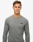 Superdry Essential Logo Long Sleeve T-Shirt | Volcanic Black Grit