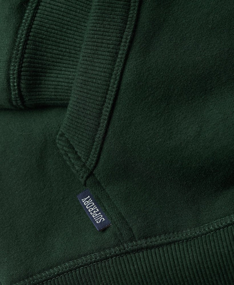 Superdry Essential Logo Zip Hoodie | Forest Green