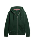 Superdry Essential Logo Zip Hoodie | Forest Green