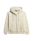 Superdry Essential Logo Zip Hoodie | Stone Beige