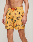 Superdry Hawaiian Print Swim Shorts | Yellow