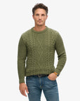 Superdry Jacob Cable Knit Jumper | Moss Green