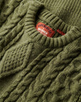 Superdry Jacob Cable Knit Jumper | Moss Green