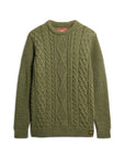 Superdry Jacob Cable Knit Jumper | Moss Green