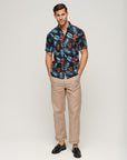 Superdry Hawaiian Short Sleeve Shirt | Navy Fire Floral