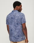 Superdry Printed Linen Short Sleeve Shirt | Crystal Optic