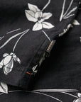 Superdry Printed Linen Short Sleeve Shirt | Black Lotus Flower