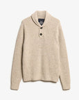 Superdry Shawl Collar Jumper | Desert Taupe Marle