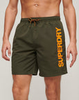 Superdry Graphic Swim Shorts | Khaki