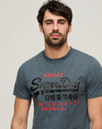 Superdry VL Duo Tee | Blue Jasper