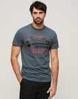 Superdry VL Duo Tee | Blue Jasper